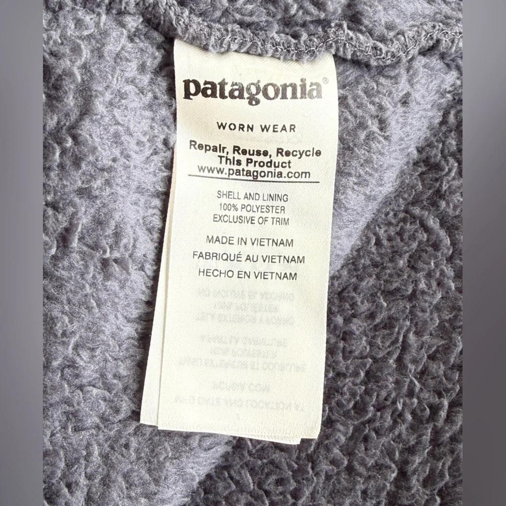 Patagonia Women’s 1/4 Zip Los Gatos Smolder Blue Soft Fleece Pullover L - Picture 15 of 15